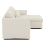 Marina 90_ Reversible Storage Sleeper Sectional - Ivory Wool Bouclé