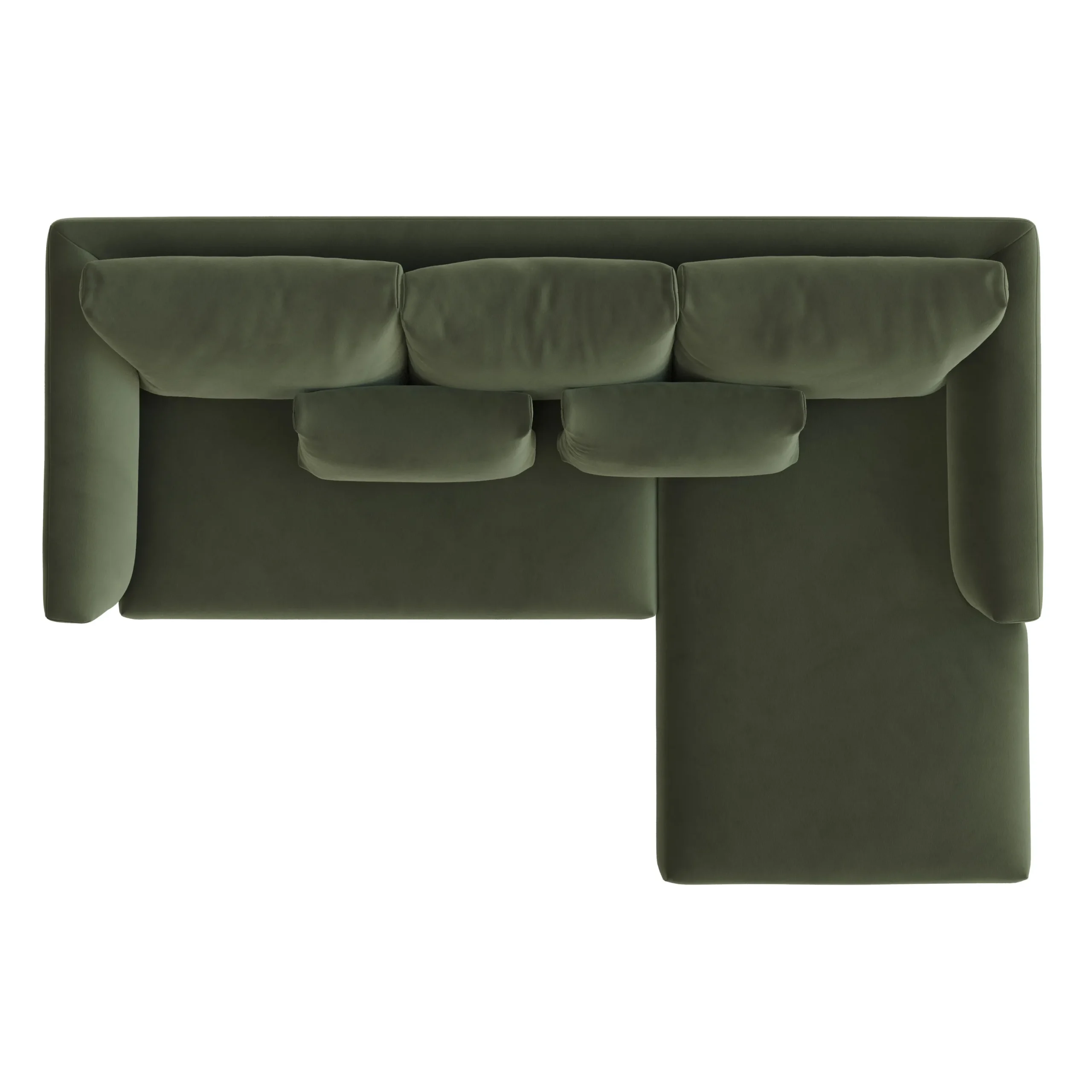 Marina 90_ Velvet Reversible Storage Sectional - Hale Fir Green - Image 7