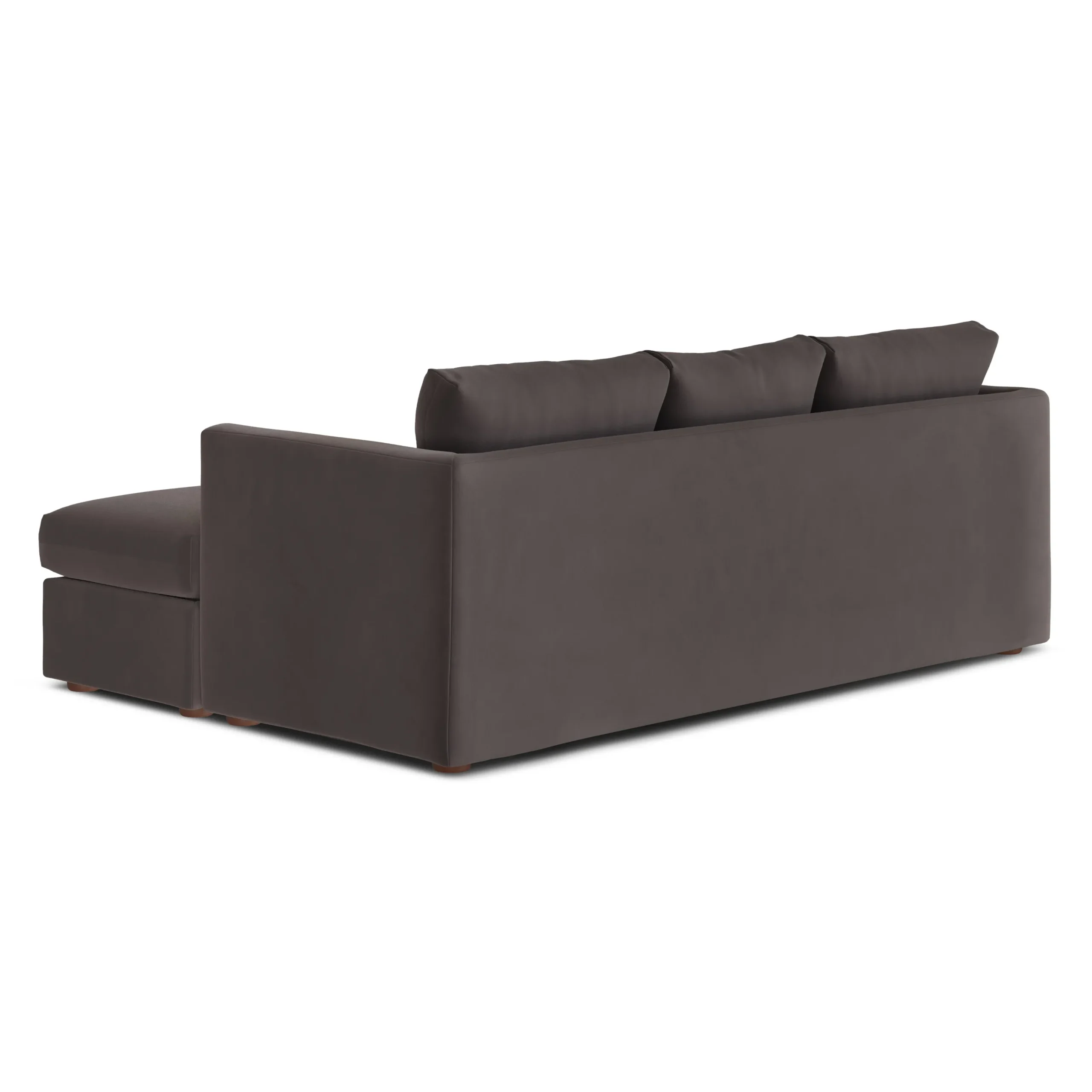 Marina 90_ Velvet Reversible Storage Sectional - Hale Warm Gray - Image 7