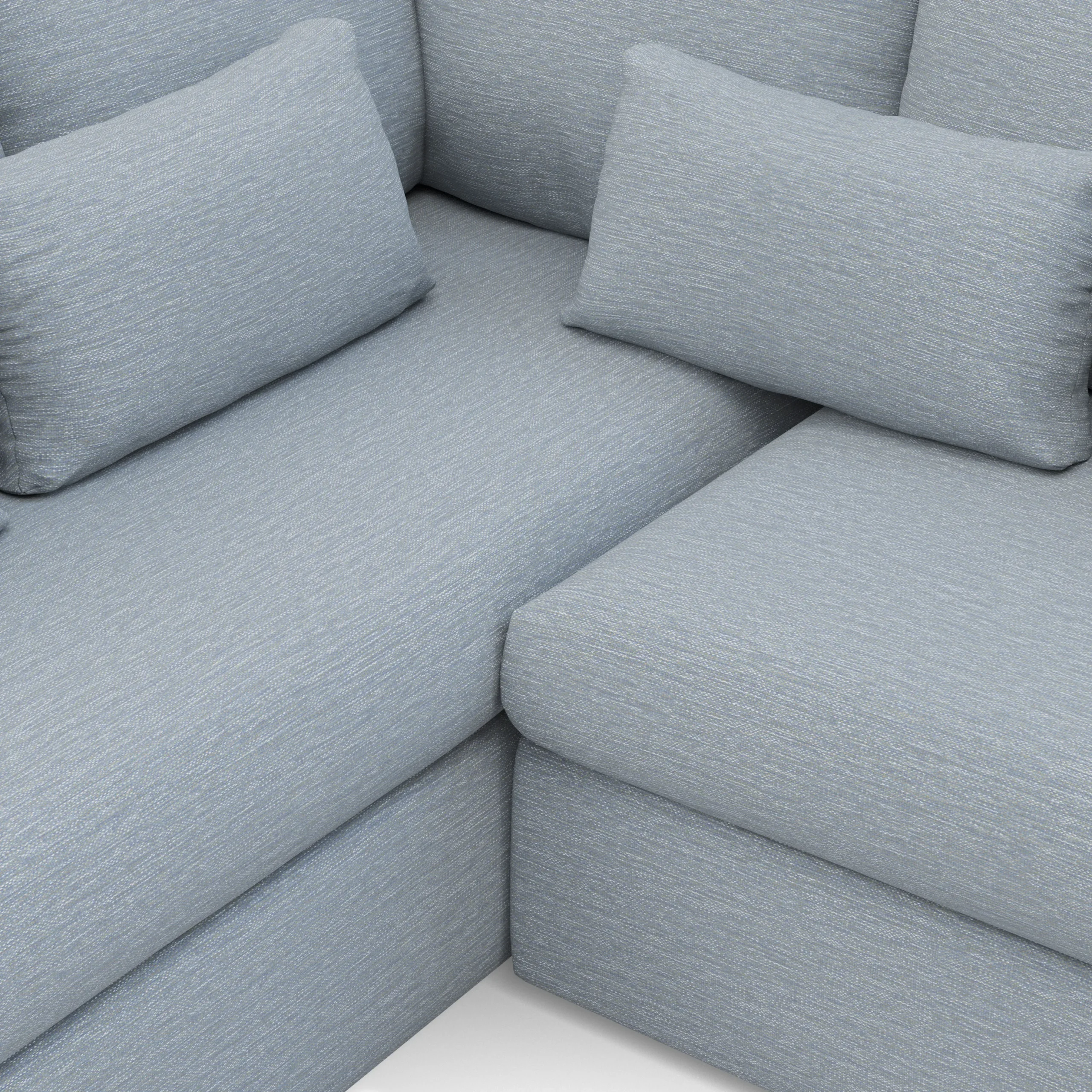 Marina 92_ Corner Sectional - Silver Light Blue - Image 7