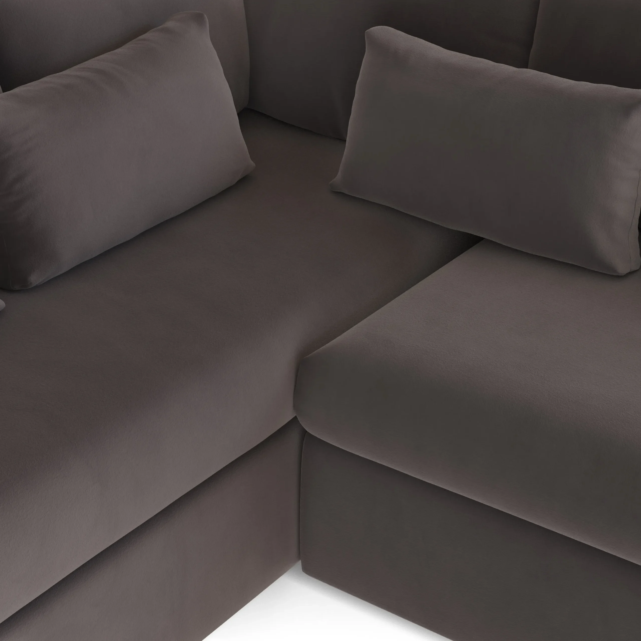Marina 92_ Velvet Corner Sectional - Hale Warm Gray - Image 7