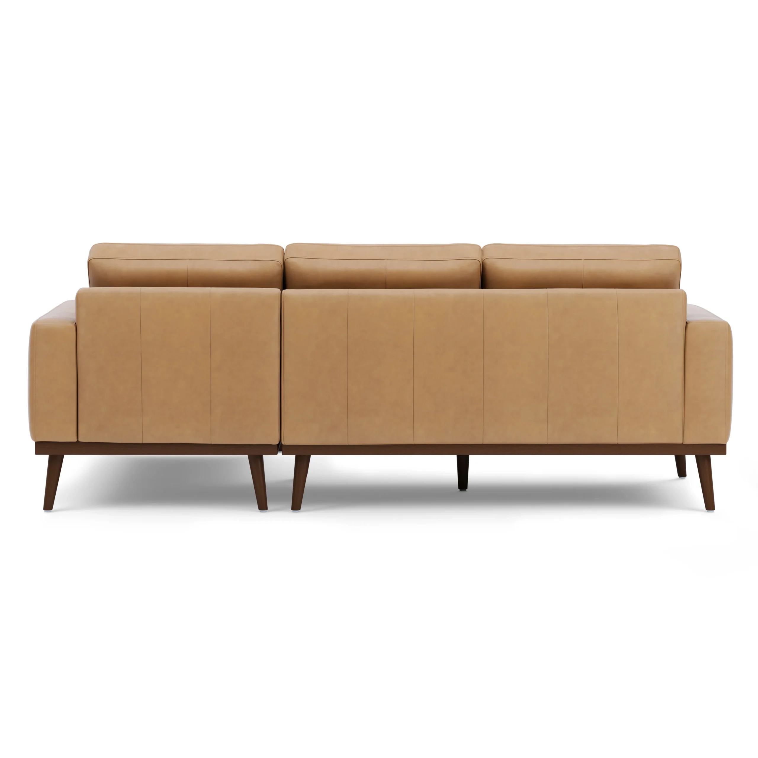 Rhett 93_ Leather Right Chaise Sectional - Charme Tan - Image 7