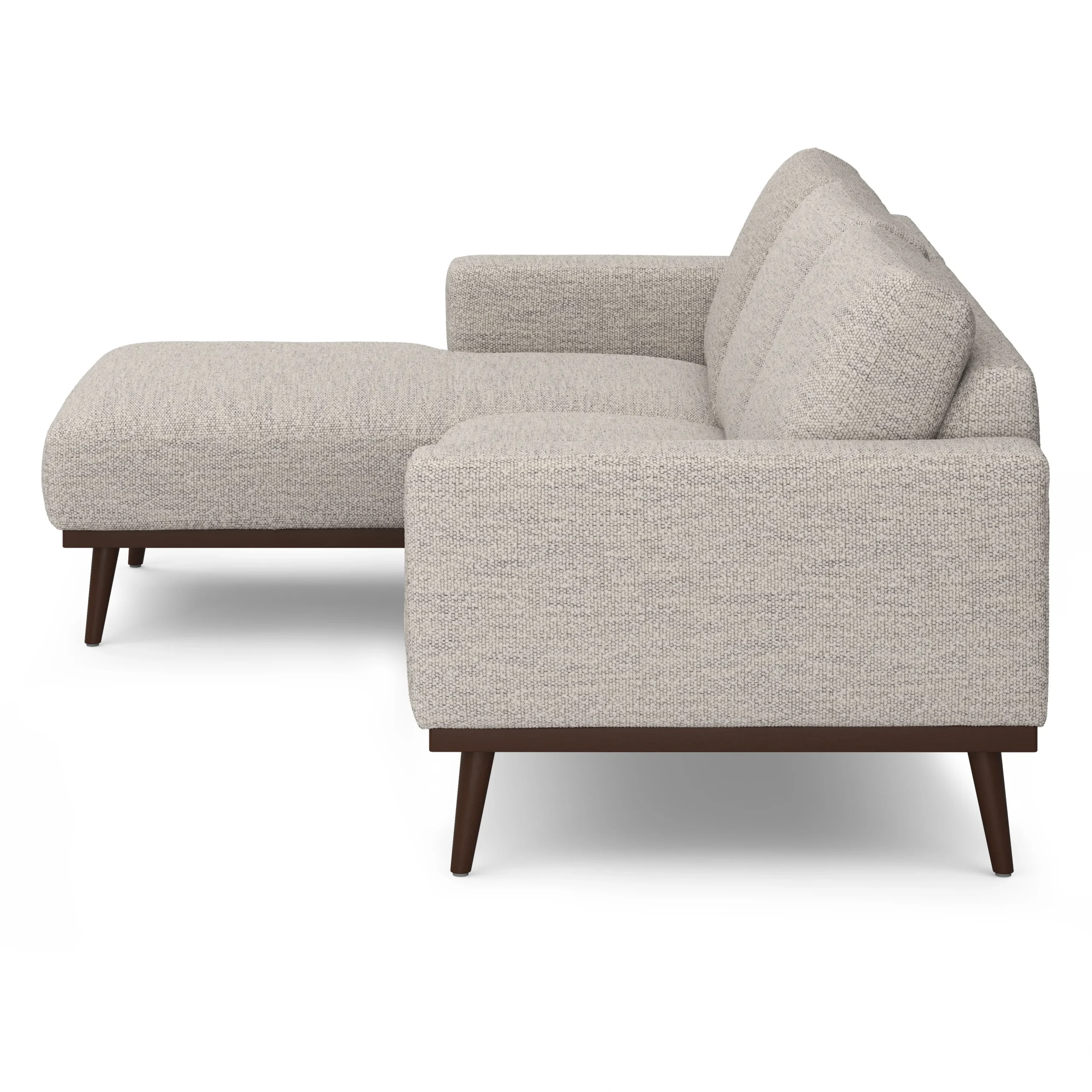 Rhett 93_ Left Chaise Sectional - Pepper Ivory - Image 7