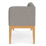 Right Corner Banquette - Natural Oak and Hestia Gray