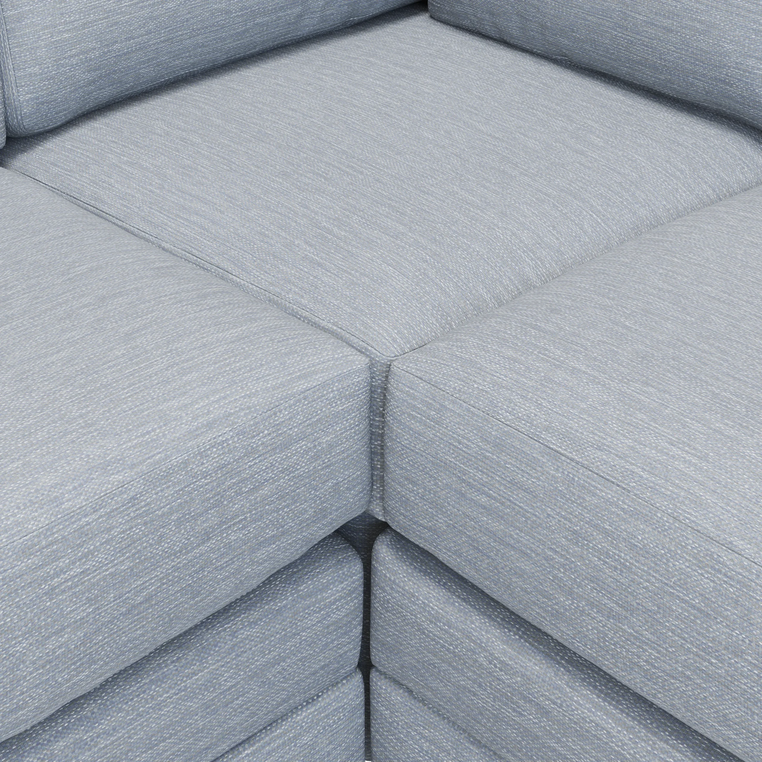 Riley 104_ Corner Sectional - Silver Light Blue - Image 7