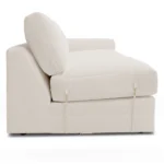 Riley 118.5_ Left Sectional - Ivory Wool Bouclé