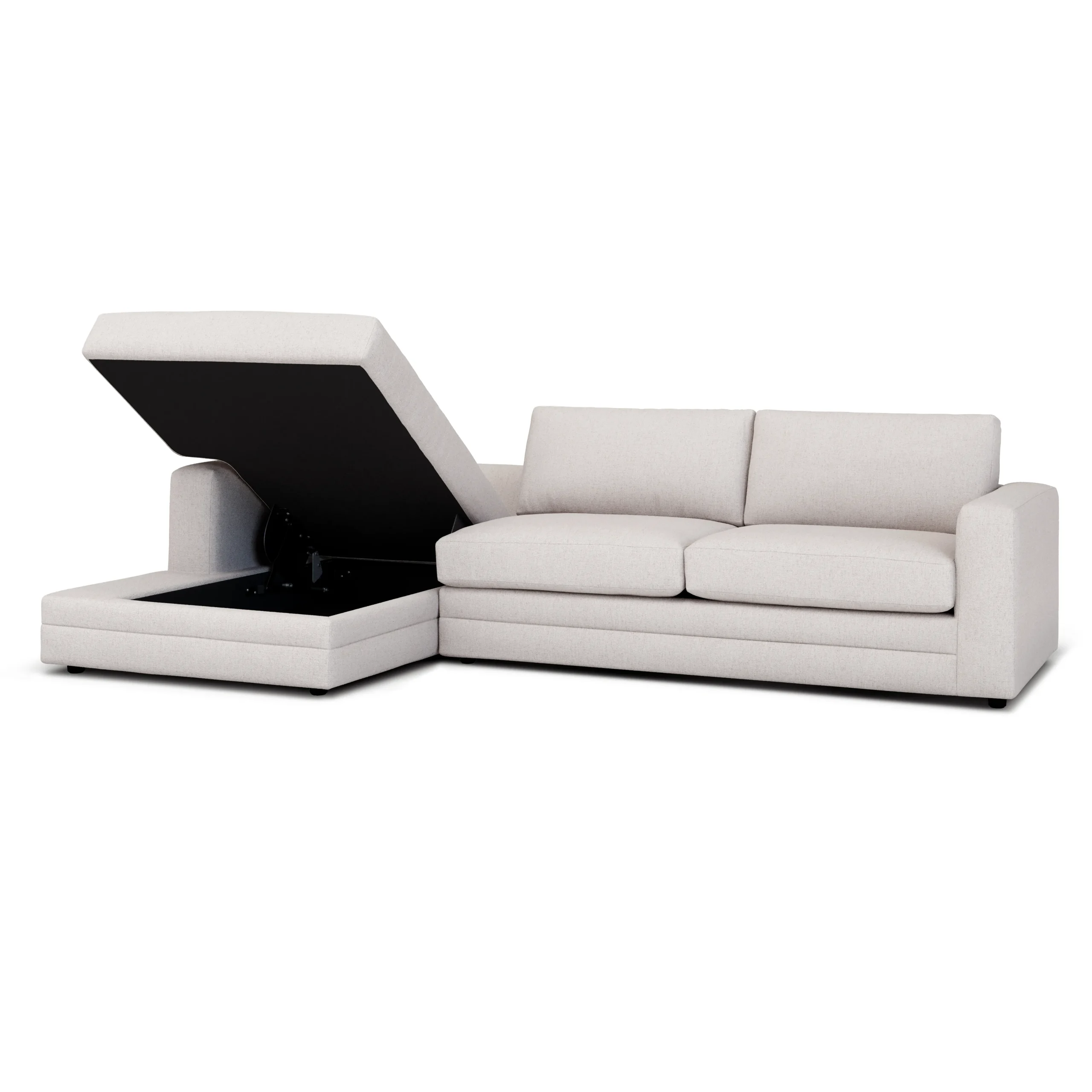 Riley 118_ Left Storage Sleeper Sectional - Napa White - Image 7