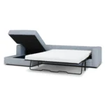 Riley 118_ Left Storage Sleeper Sectional - Silver Light Blue