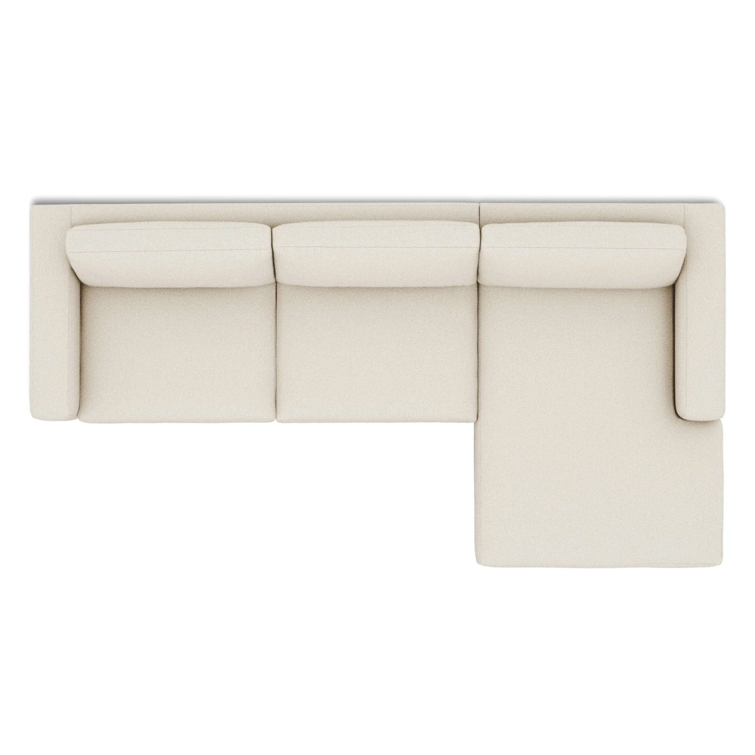 Riley 118_ Right Storage Sleeper Sectional - Ivory Wool Bouclé - Image 5