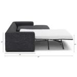 Riley 118_ Right Storage Sleeper Sectional - Napa Charcoal
