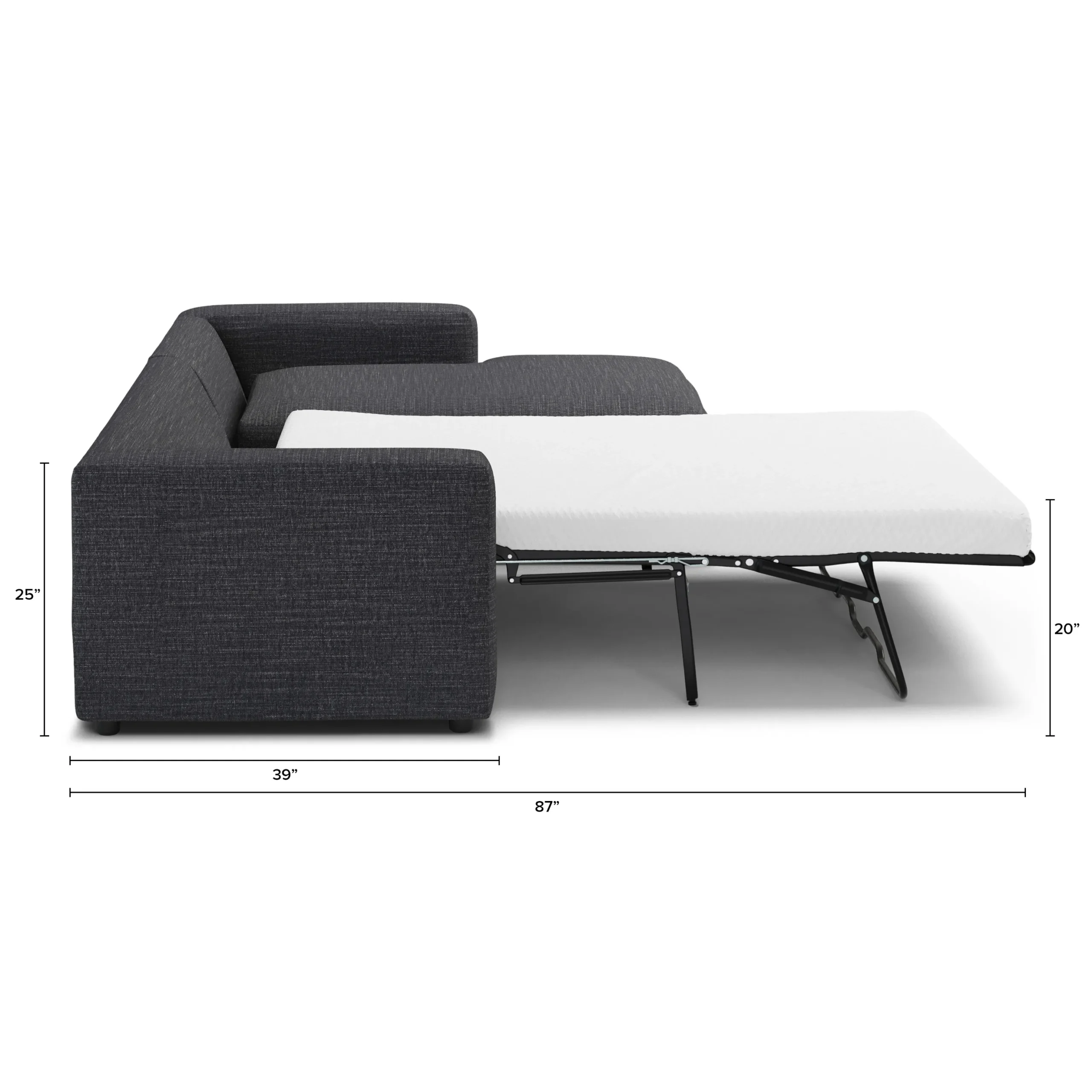 Riley 118_ Right Storage Sleeper Sectional - Napa Charcoal - Image 5