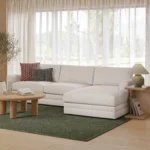 Riley 118_ Right Storage Sleeper Sectional - Napa White