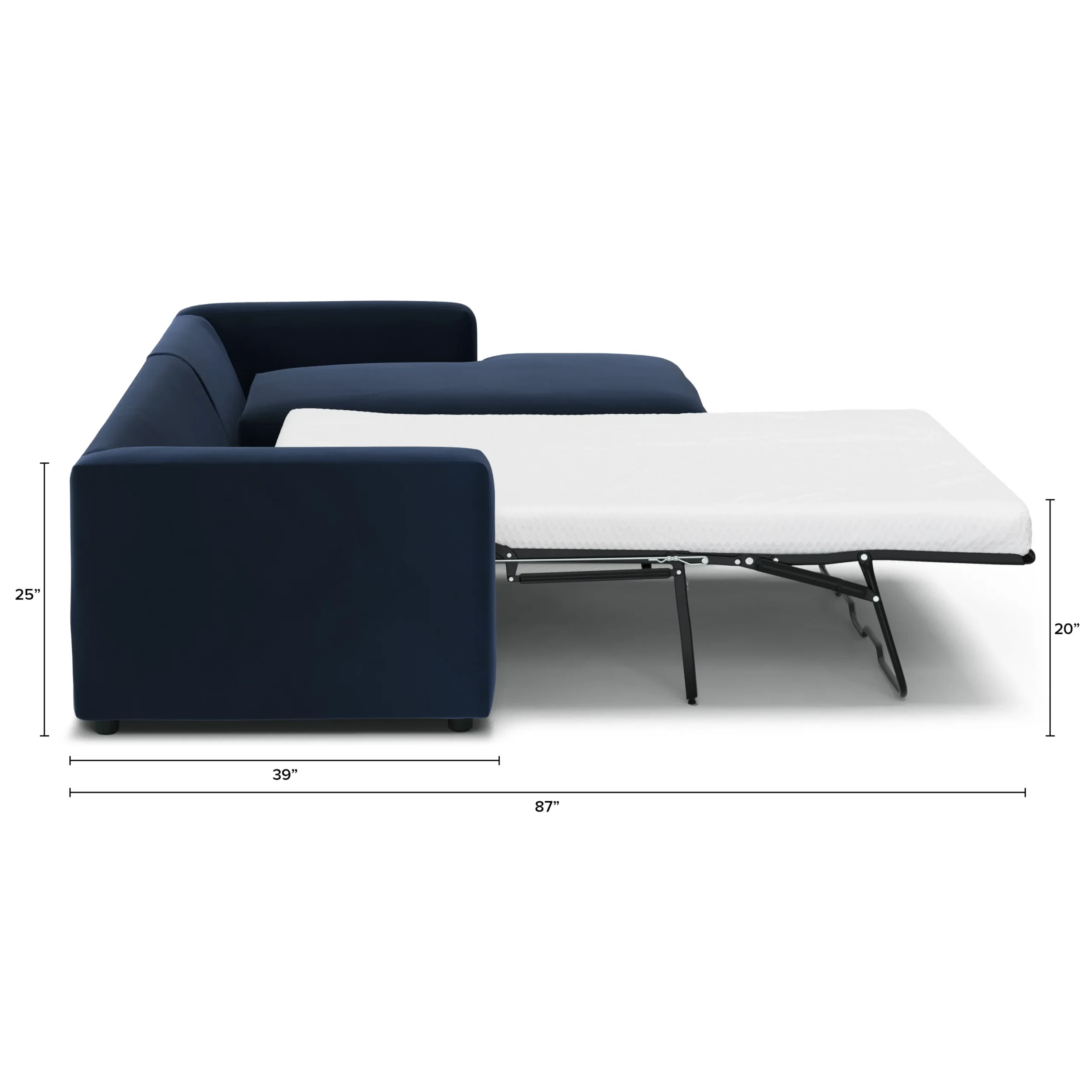 Riley 118_ Velvet Right Storage Sleeper Sectional - Hale Ink - Image 5