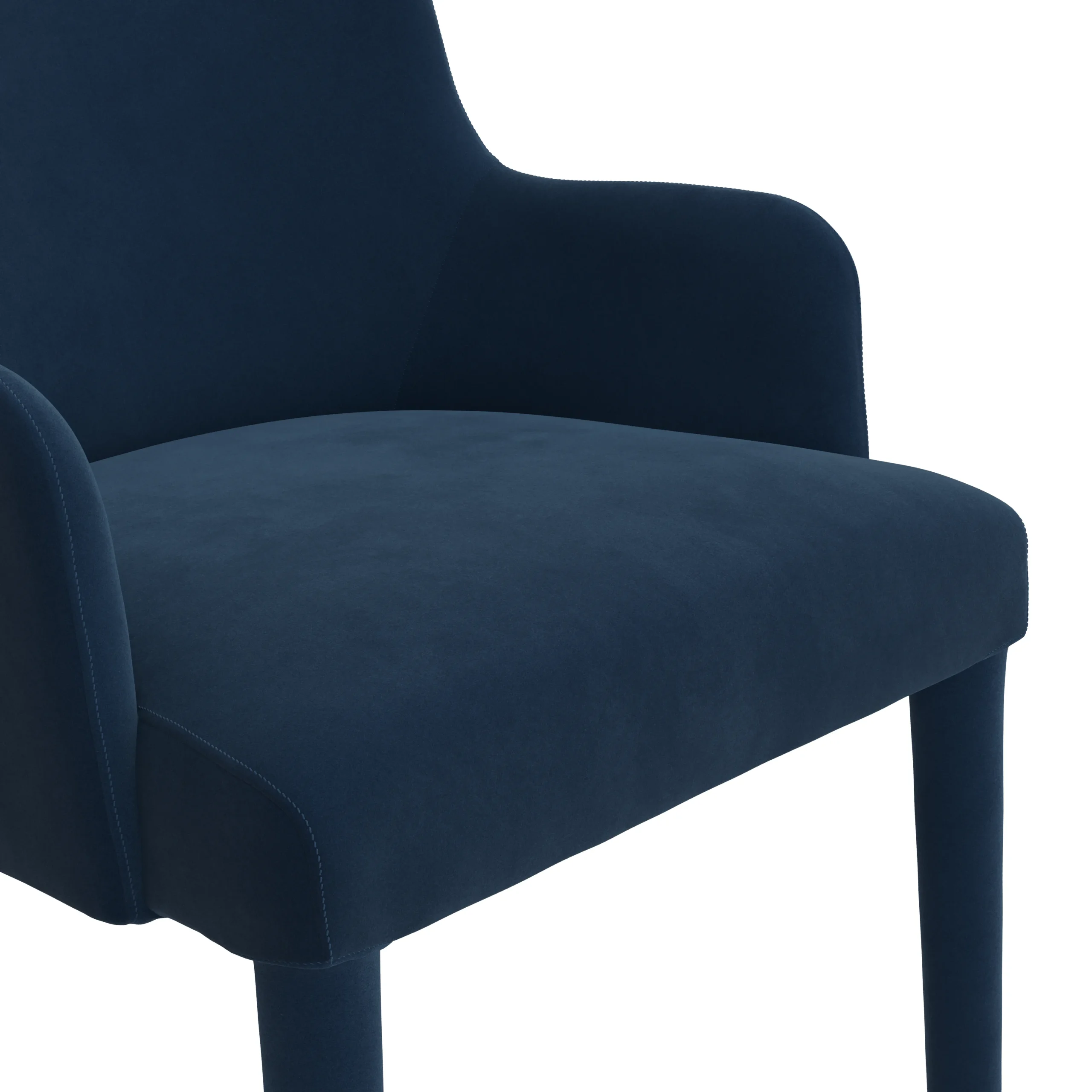 Harris Velvet Dining Armchair - Hale Navy - Image 7