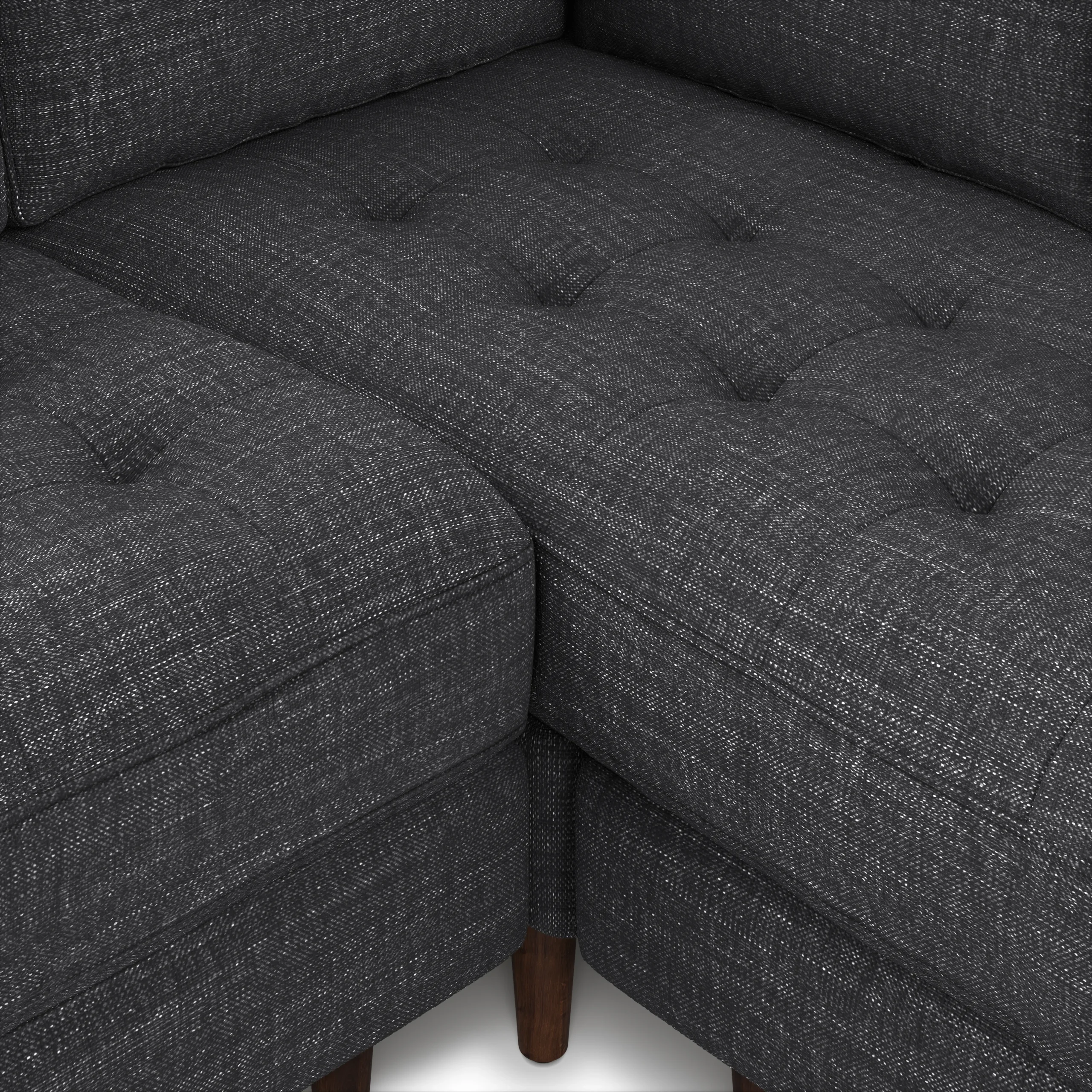 Sven 91_ Tufted Corner Sectional - Napa Charcoal - Image 7