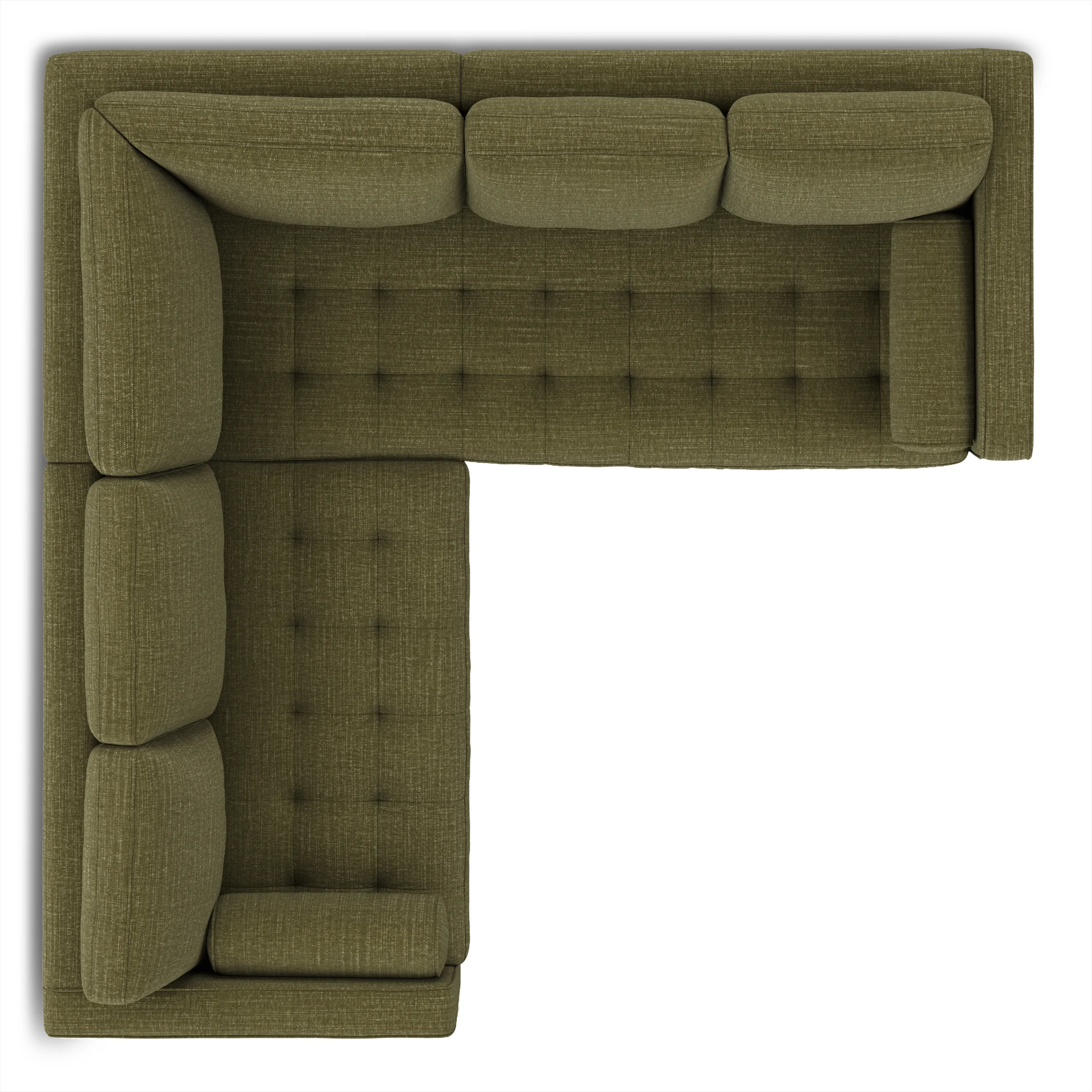 Sven 91_ Tufted Corner Sectional - Napa Moss - Image 7