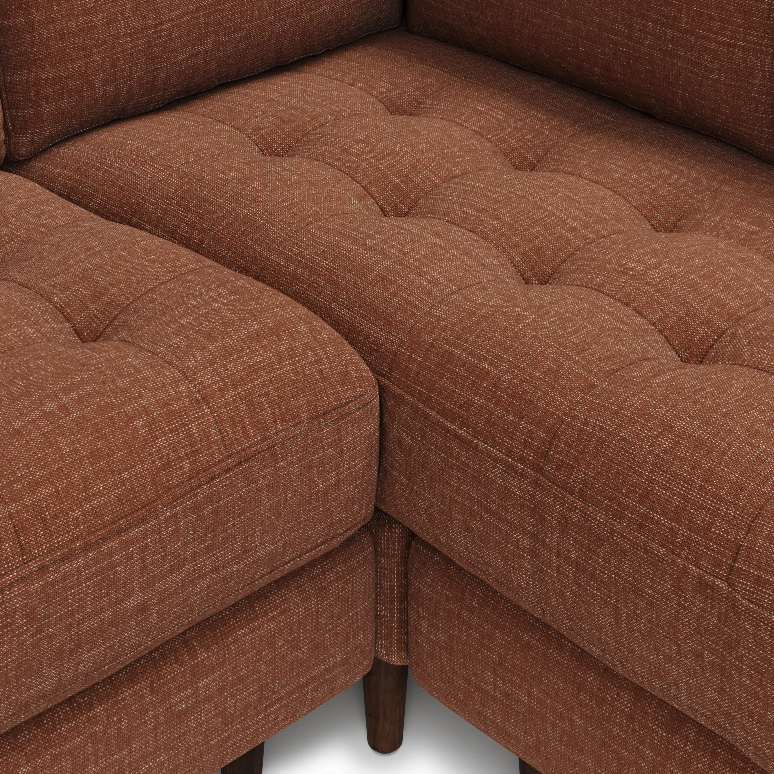 Sven 91_ Tufted Corner Sectional - Napa Rust - Image 7