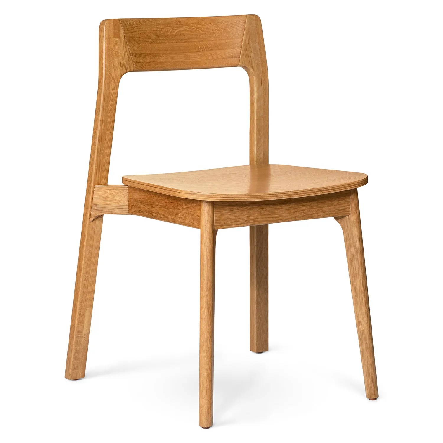 Gusfa Stackable Dining Chair - Oak - Image 7