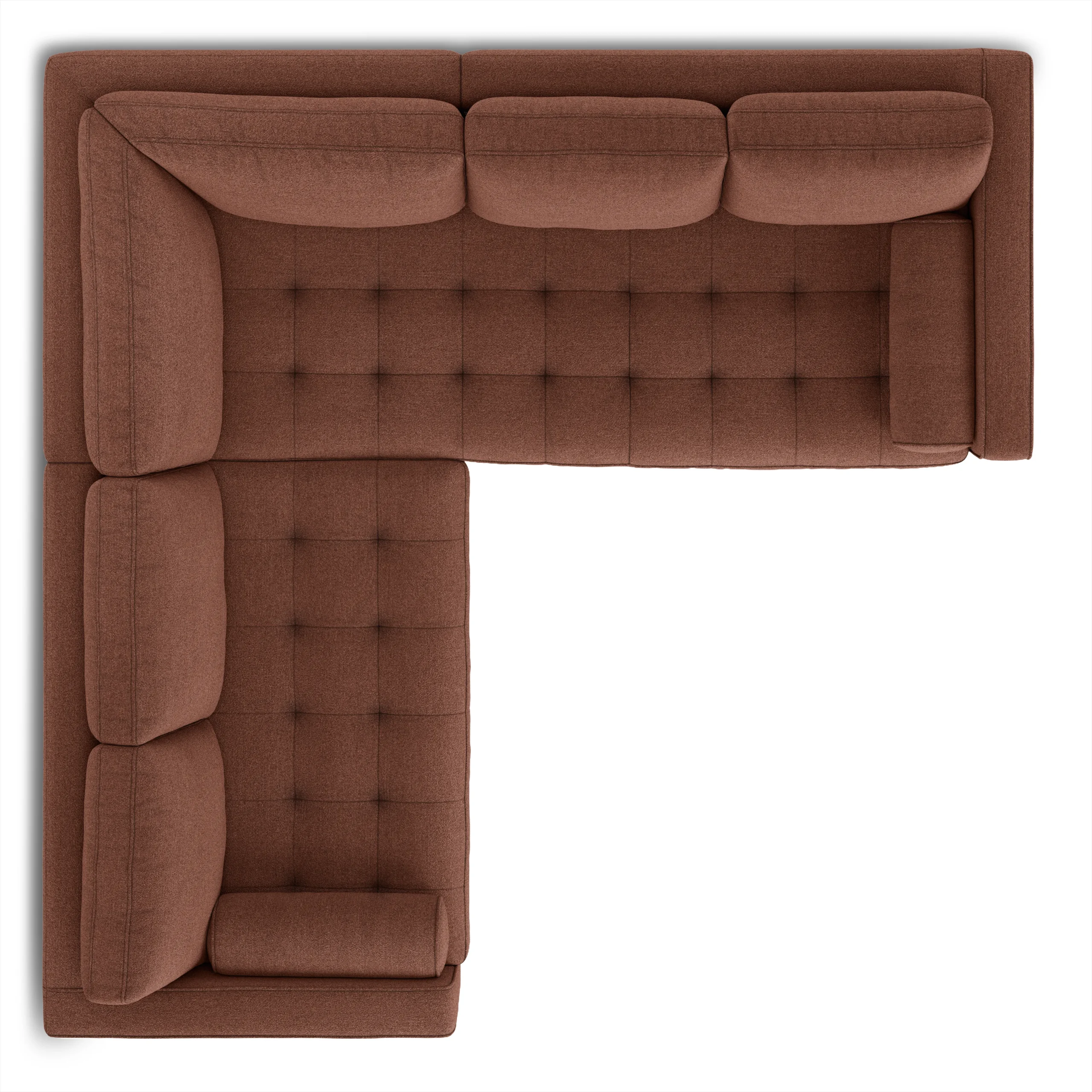 Sven 91_ Tufted Corner Sectional - Ratine Oxide - Image 7