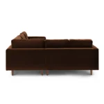 Sven 91_ Tufted Velvet Corner Sectional - Plush Pacific Brown