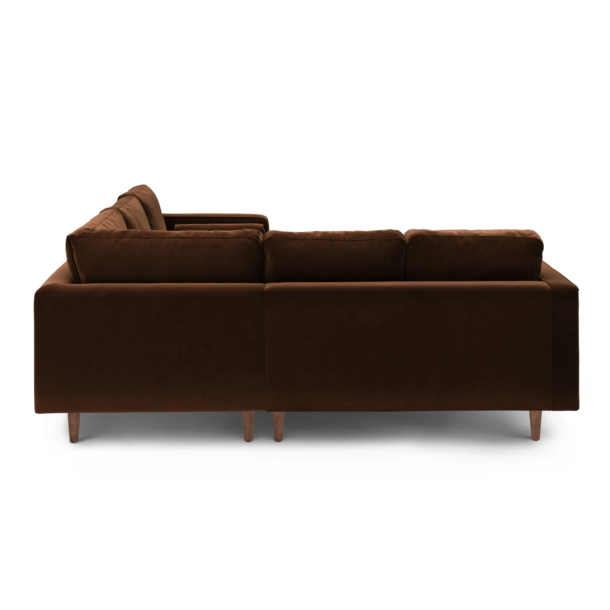 Sven 91_ Tufted Velvet Corner Sectional - Plush Pacific Brown - Image 7