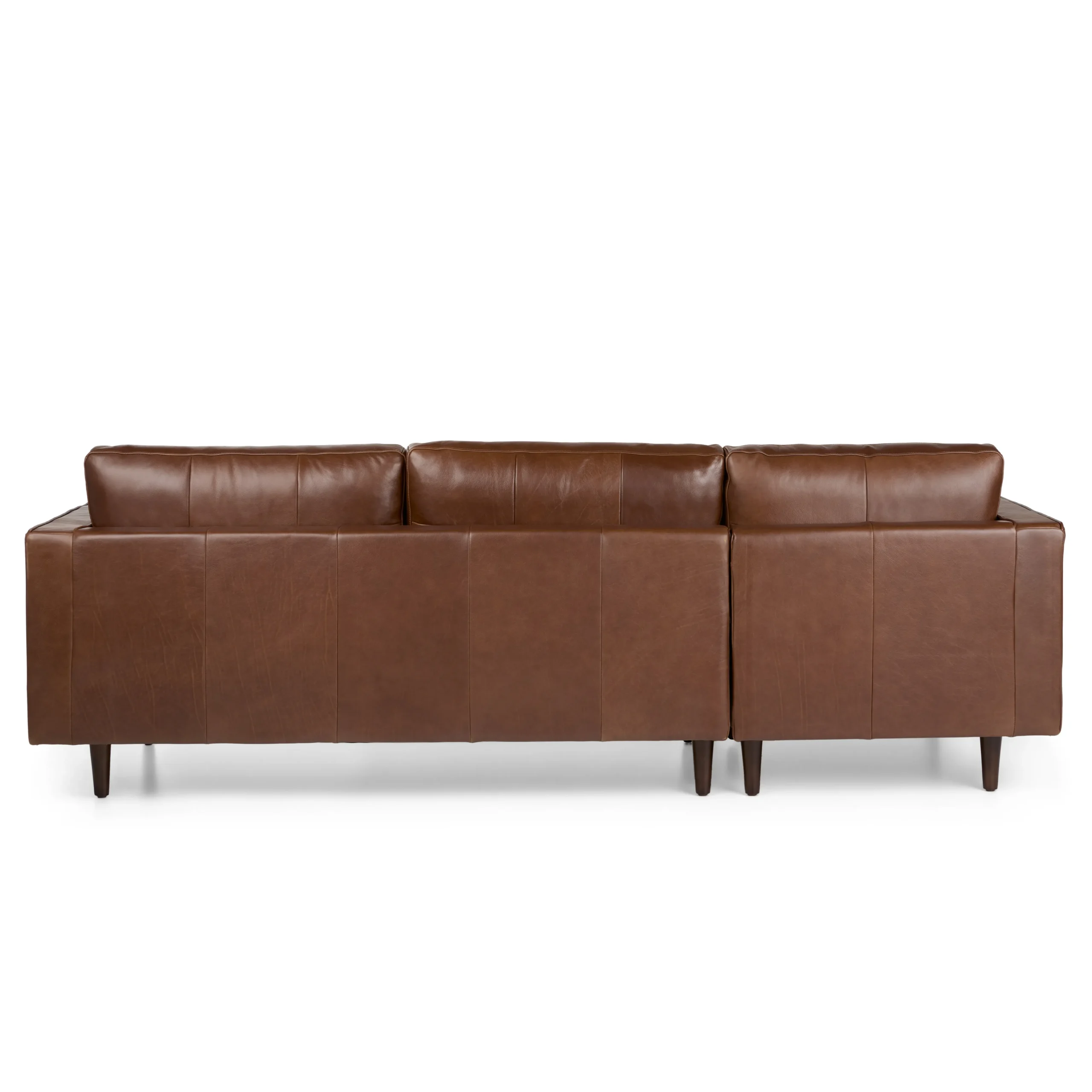 Sven 100_ Tufted Leather Left Sectional - Taos Brown - Image 7