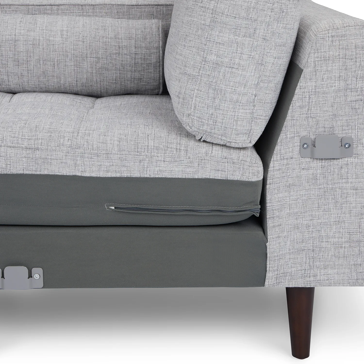 Sven 100_ Tufted Left Sectional - Stone Gray - Image 8