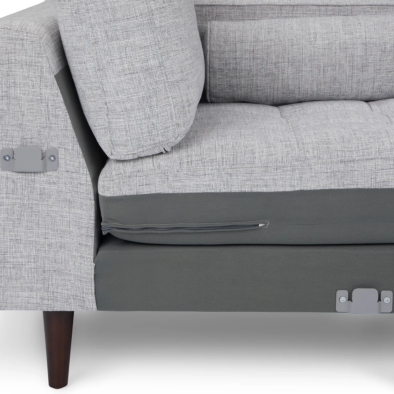 Sven 100_ Tufted Right Sectional - Stone Gray - Image 8