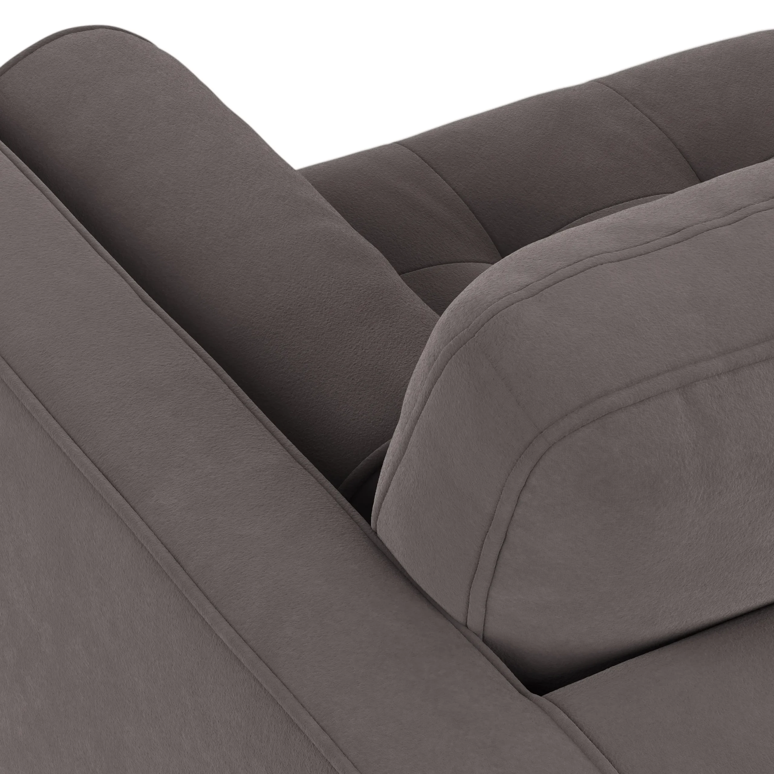 Sven 100_ Tufted Velvet Left Sectional - Hale Warm Gray - Image 8