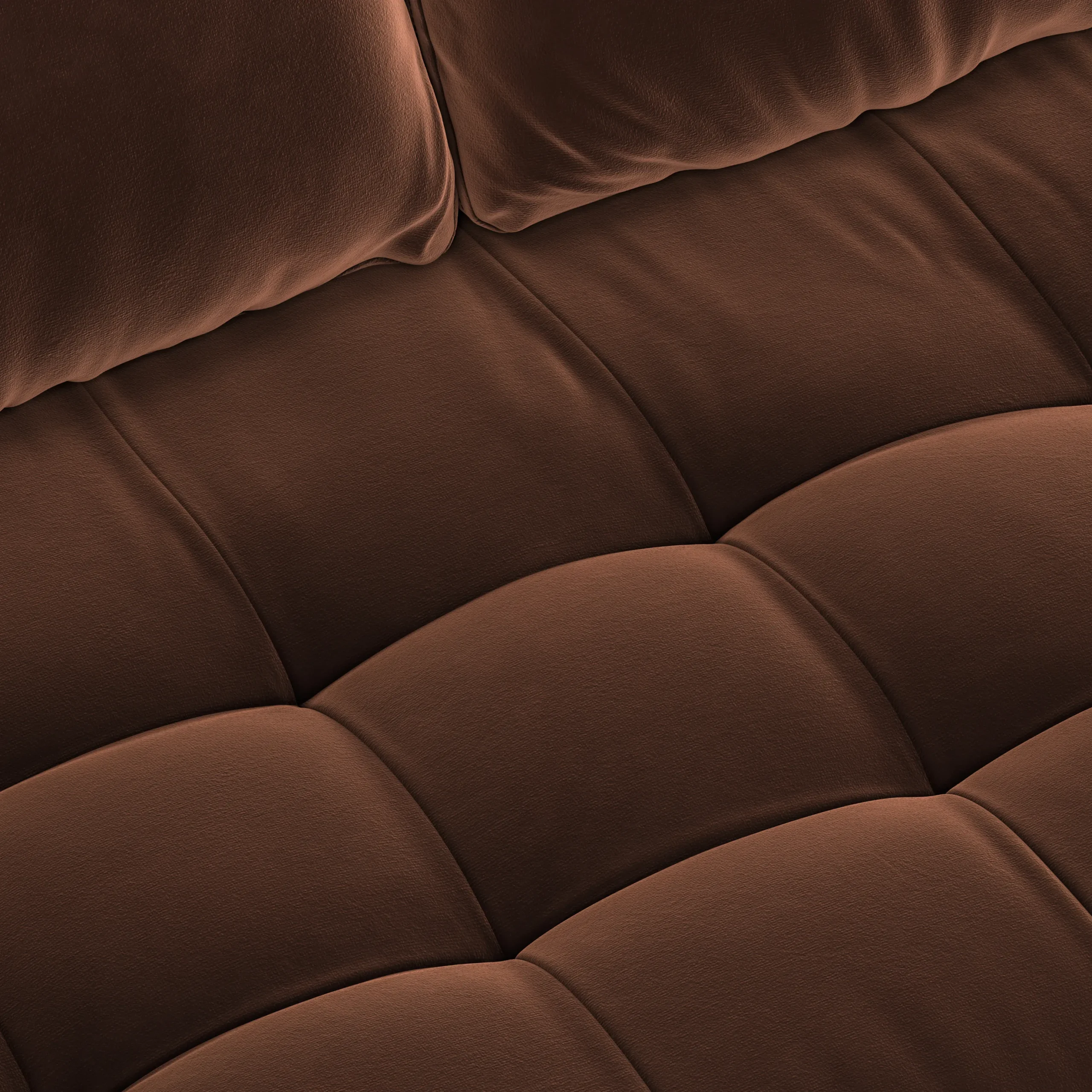 Sven 100_ Tufted Velvet Left Sectional - Plush Pacific Brown - Image 8