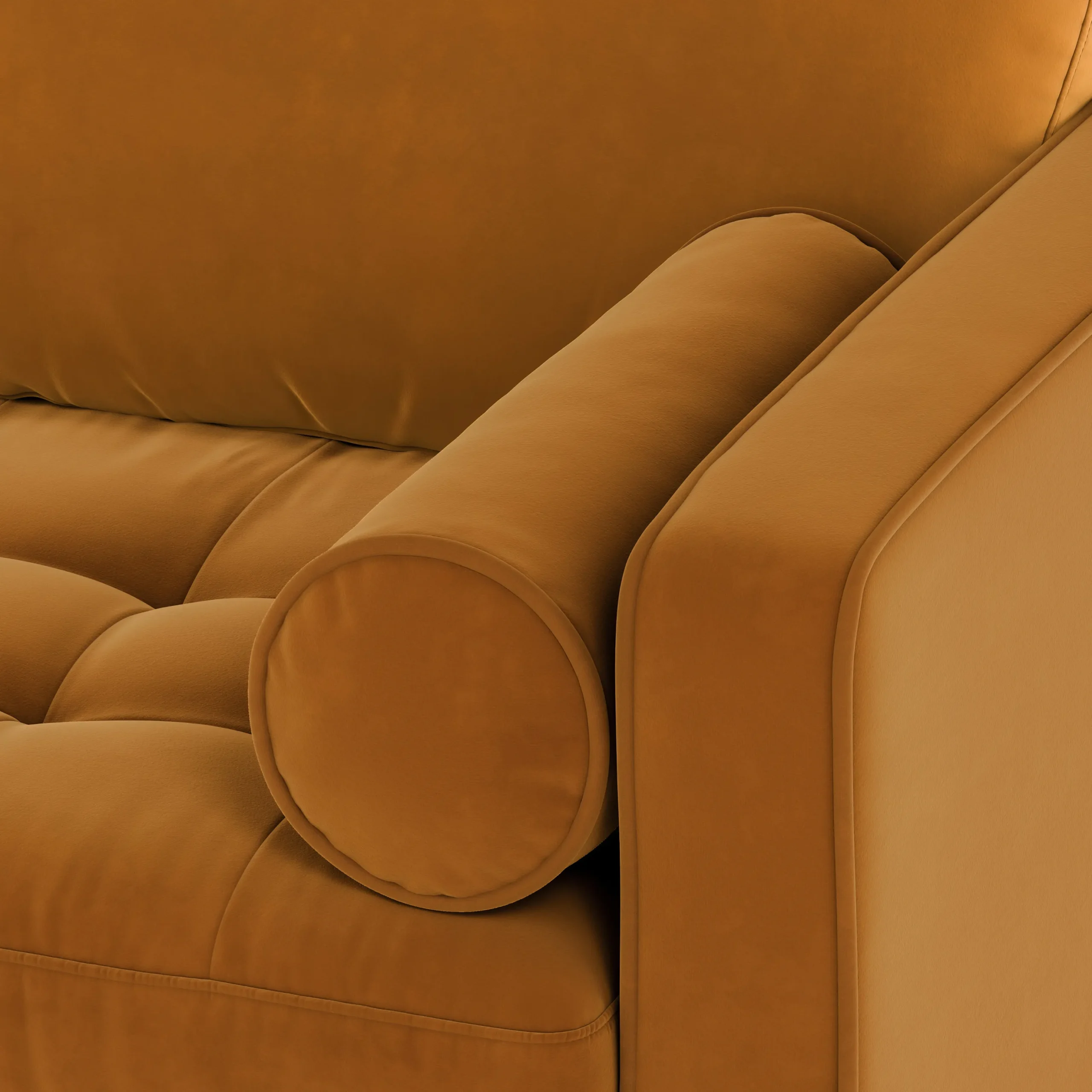 Sven 100_ Tufted Velvet Left Sectional - Plush Pacific Ginger - Image 8