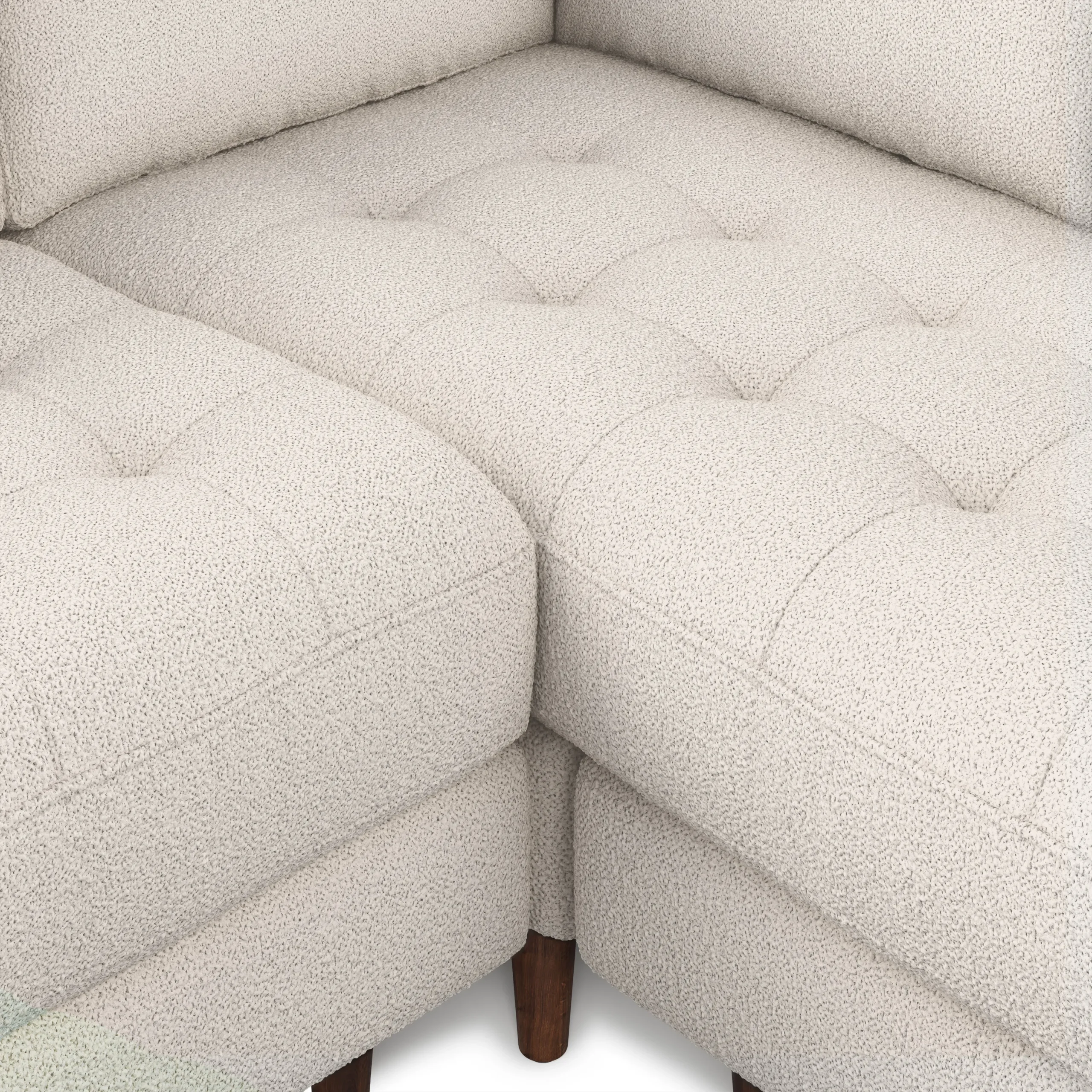 Sven 107_ Corner Sectional - Ivory Wool Bouclé - Image 8