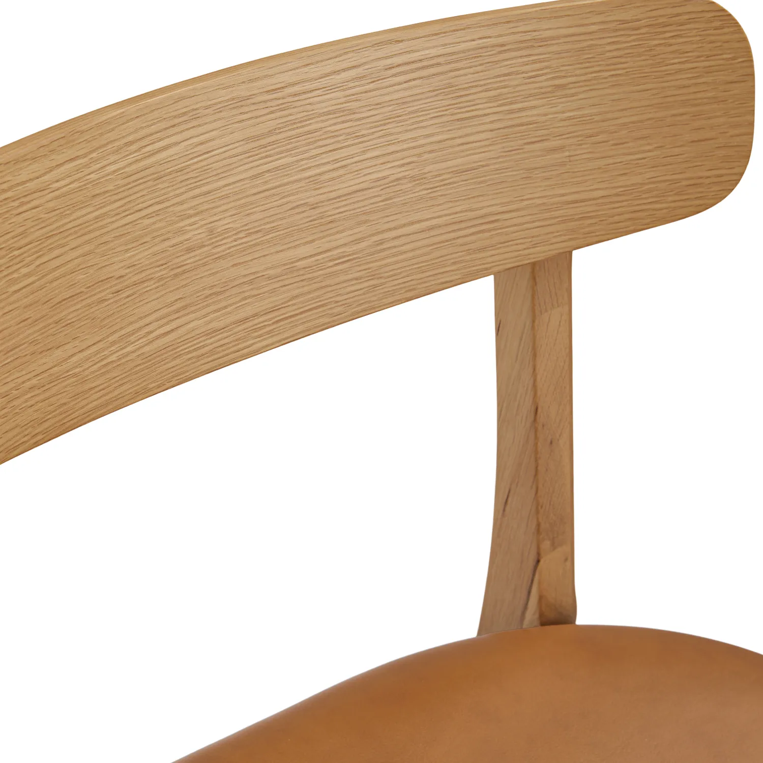 Ecole Leather Dining Chair - Oak and Toscana Tan - Image 8