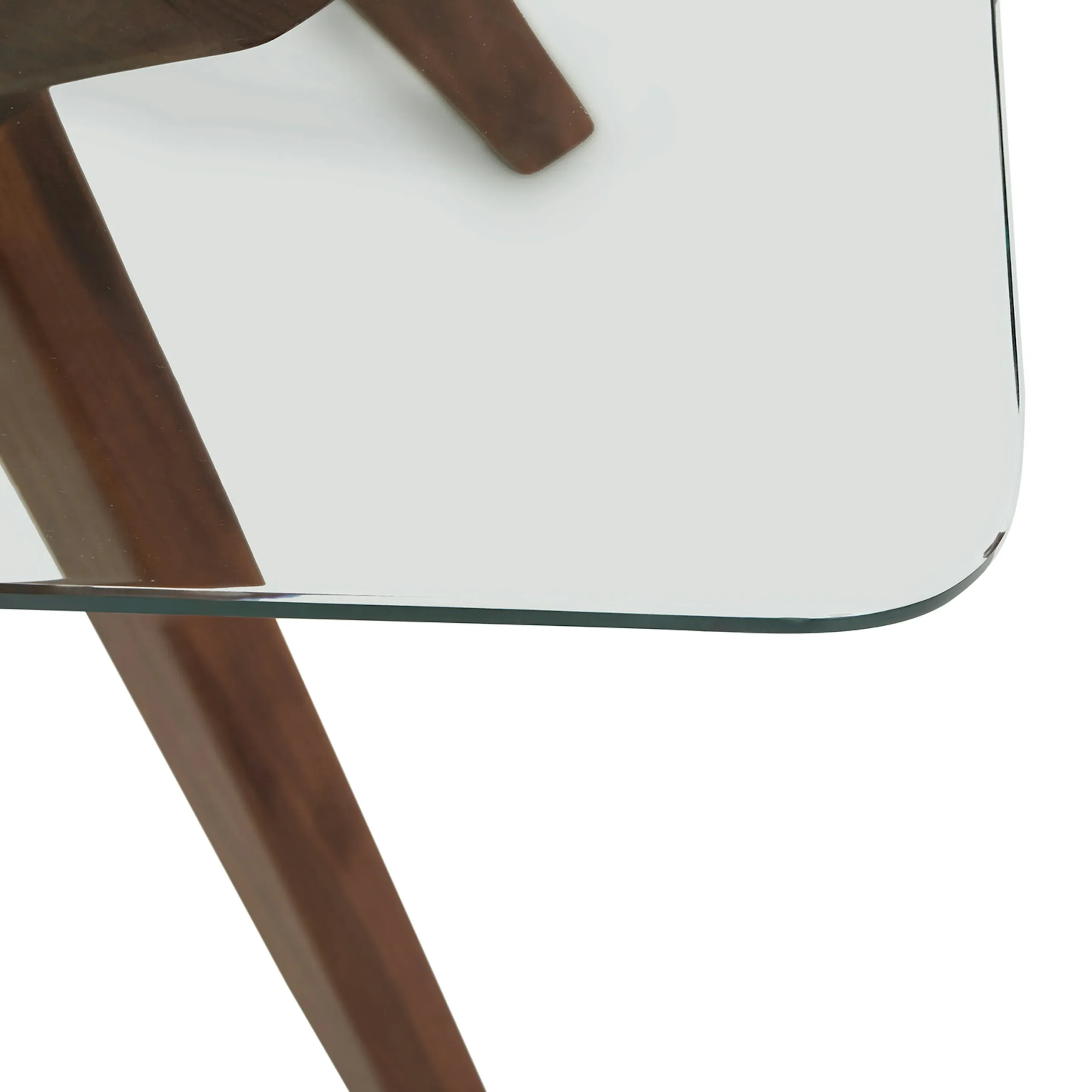 Emmer 71_ Glass Dining Table - Walnut - Image 8