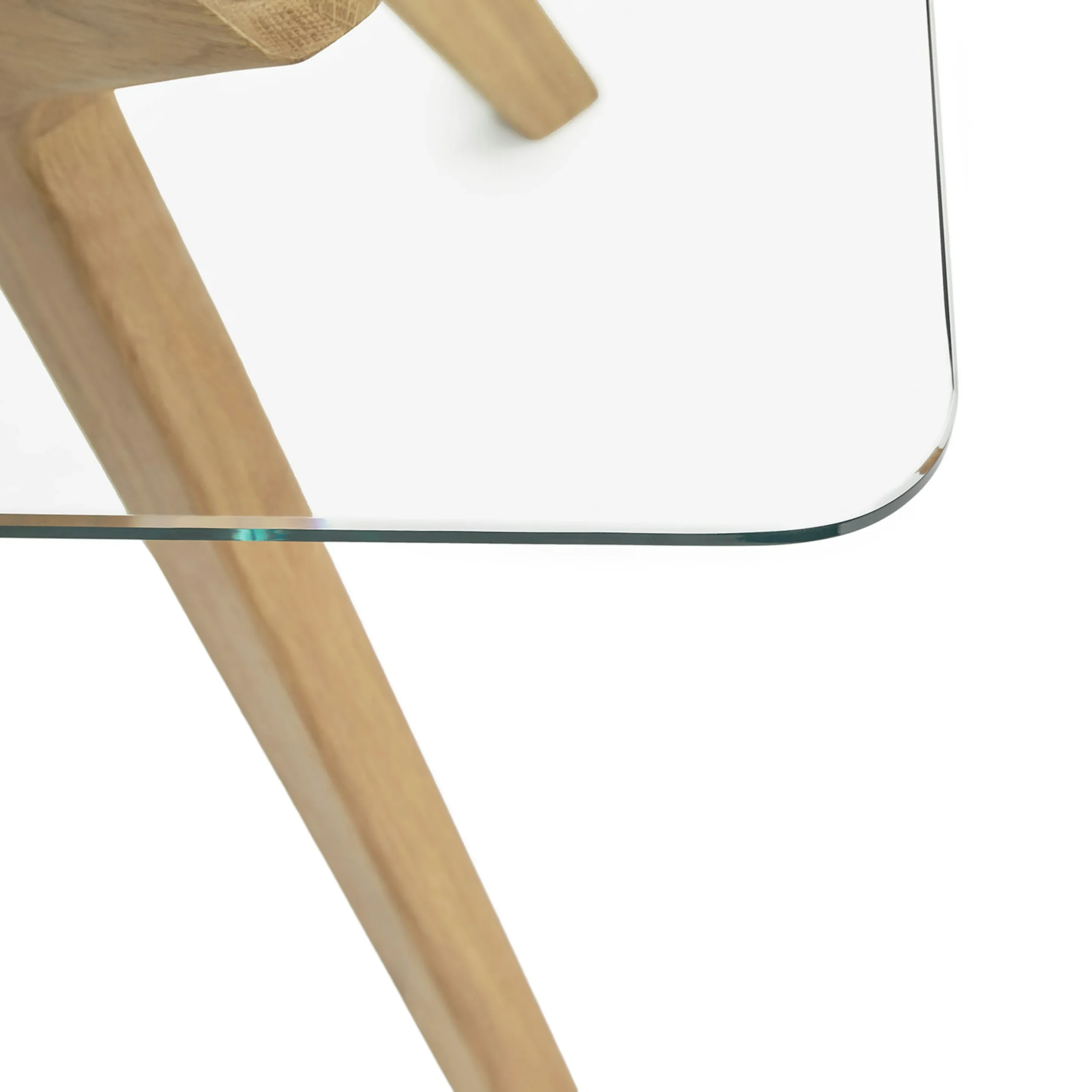 Emmer 71_ Glass Dining Table - Oak - Image 8