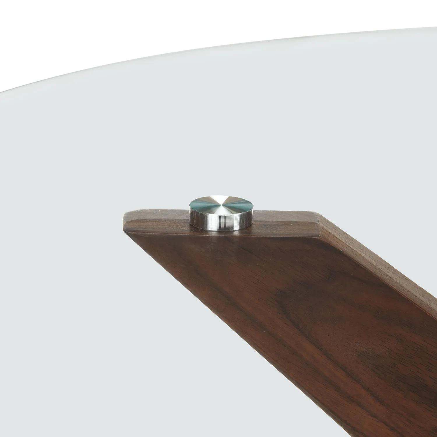 Emmer 47.25_ Glass Dining Table - Walnut - Image 8