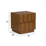 Marko 2-Drawer Nightstand - Smoked Oak