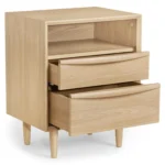 Lenia 2-Drawer Nightstand - White Oak