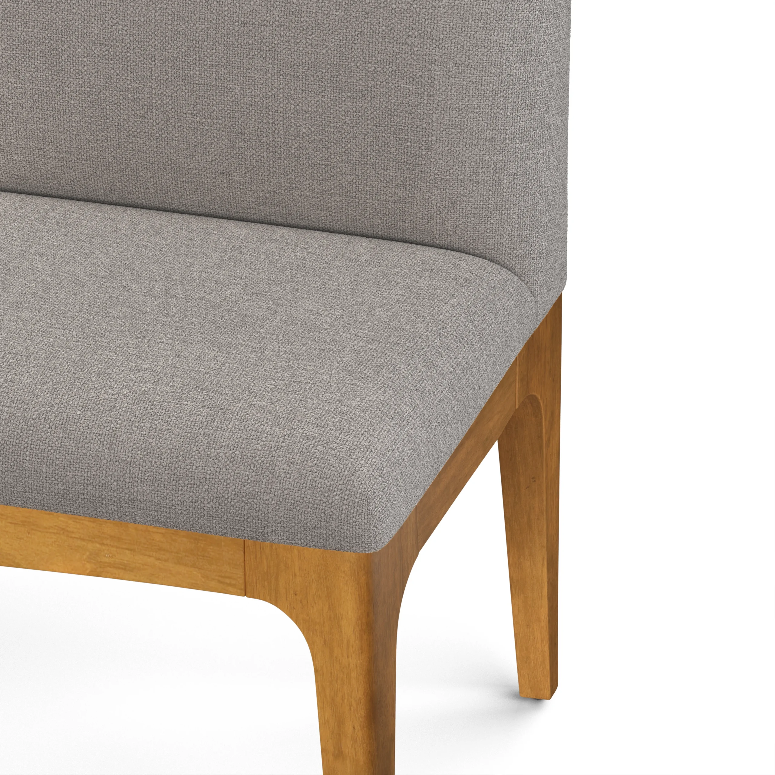 Armless Banquette - Smoked Oak and Hestia Gray - Image 8