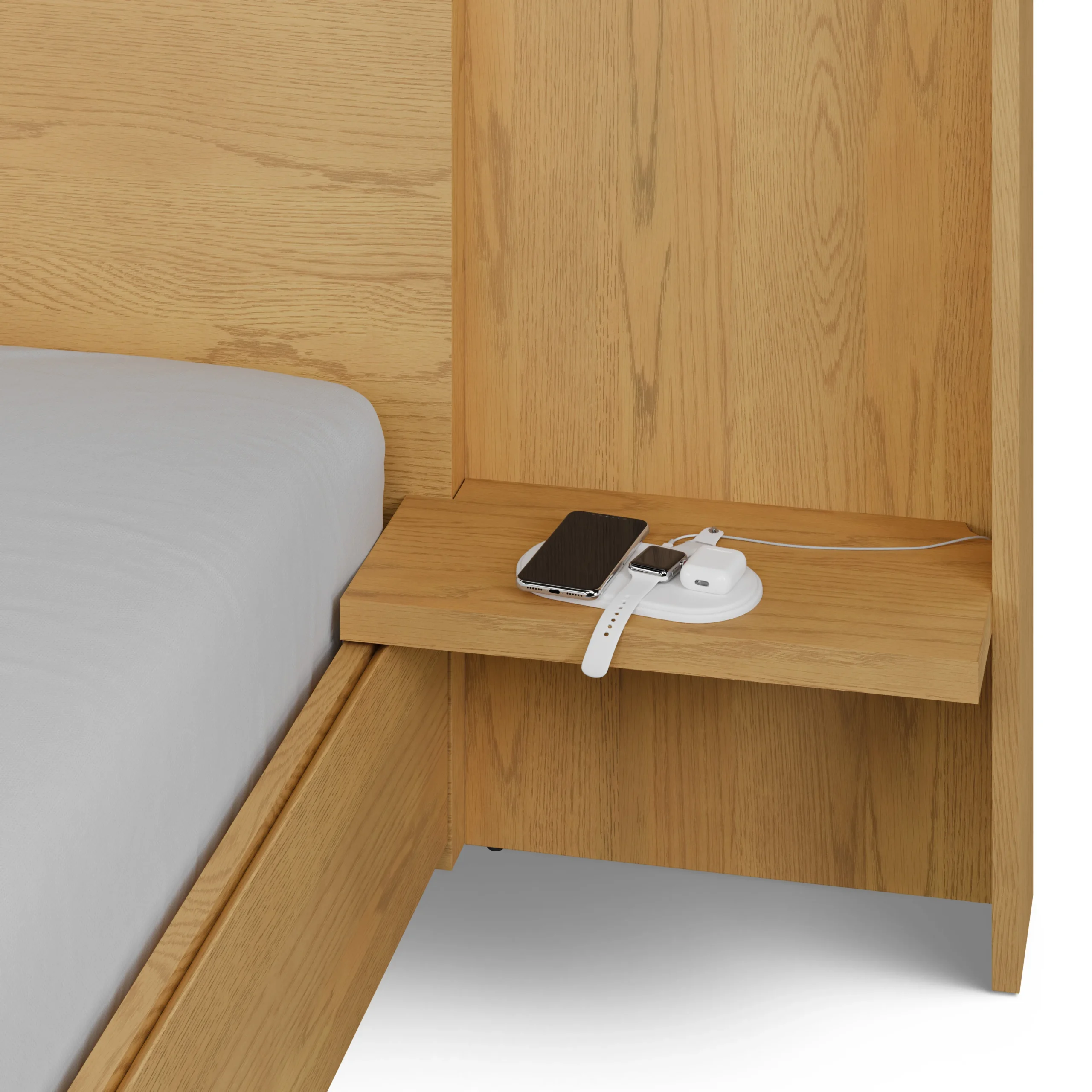 Leif Nightstand Extension Set - Light Oak - Image 8