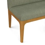 Armless Banquette - Smoked Oak and Welsh Green
