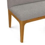 Armless Banquette - Smoked Oak and Hestia Gray