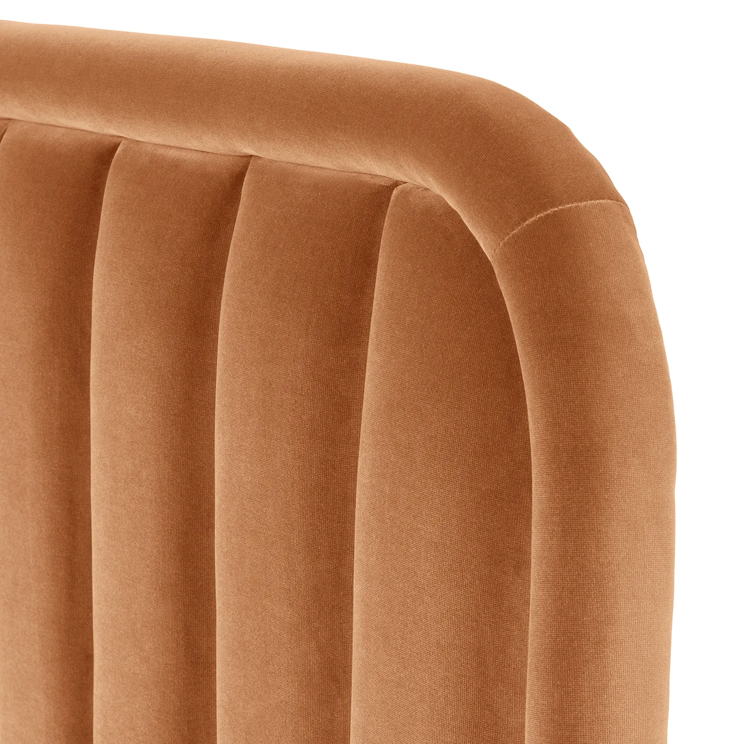 Rolph King Velvet Headboard - Plush Pacific Rust - Image 8