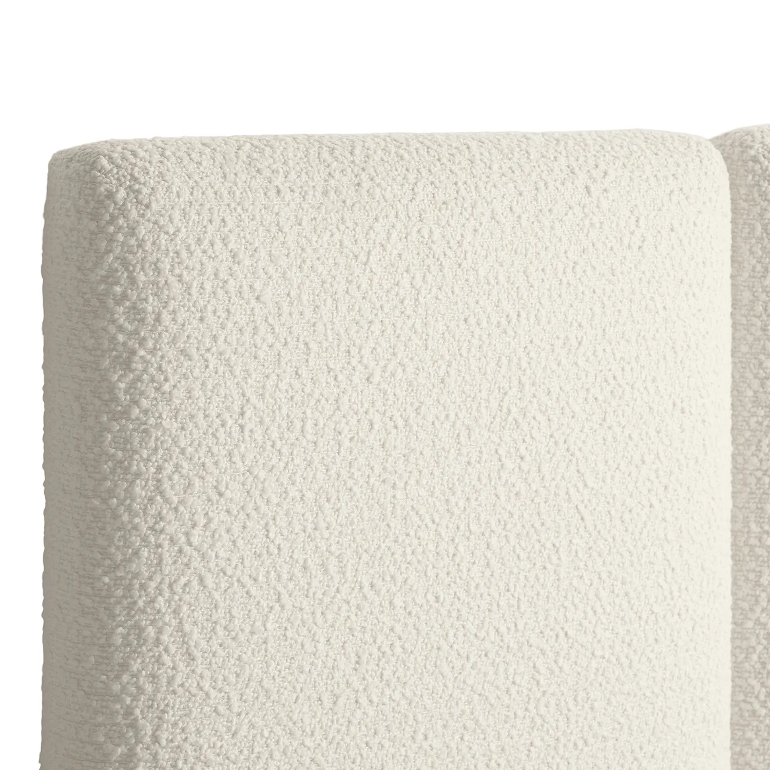Noel Queen Tall Headboard - Lunaria White Bouclé - Image 9