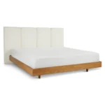 Noel King Headboard - Lunaria White Bouclé