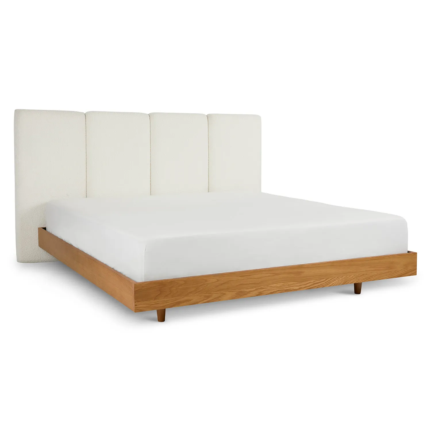 Noel King Headboard - Lunaria White Bouclé - Image 8