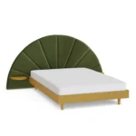 Almelo Full Velvet Headboard - Hale Serrano Green
