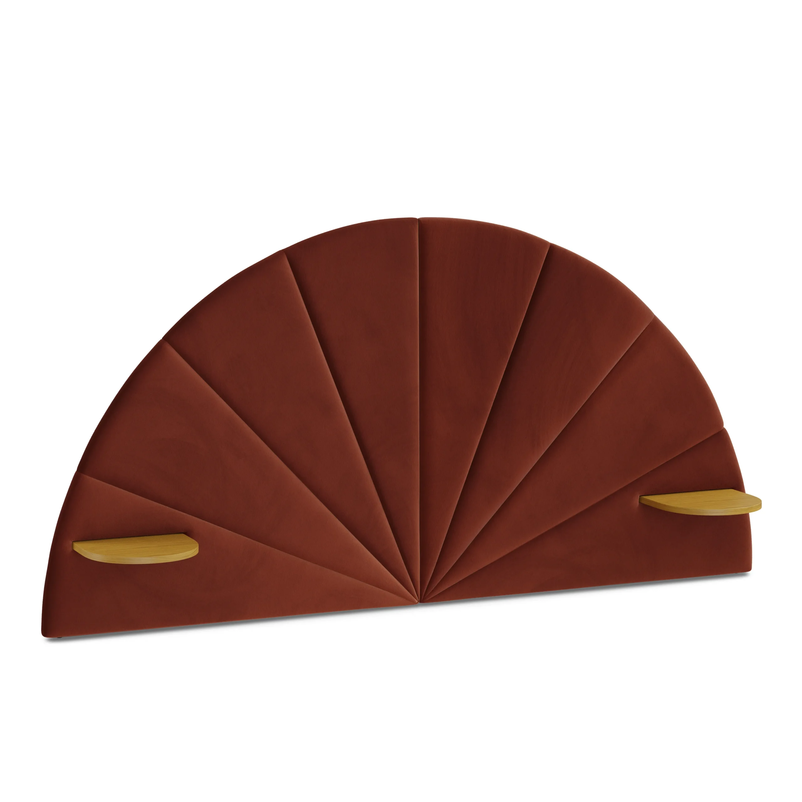 Almelo Full Velvet Headboard - Hale Rust - Image 8