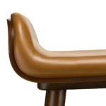 Sede Leather Counter Stool - Walnut and Toscana Tan