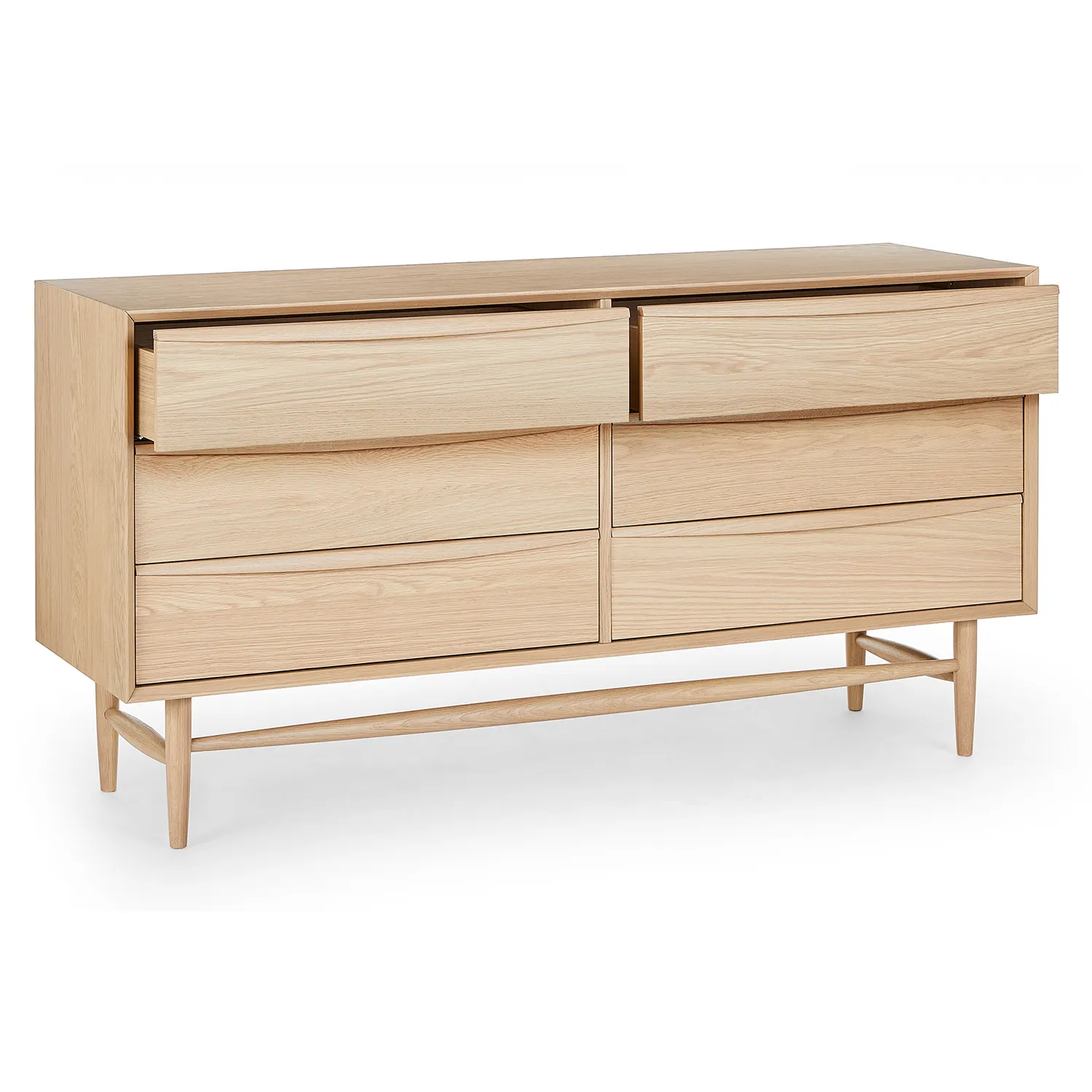Lenia 6-Drawer Double Dresser - White Oak - Image 8